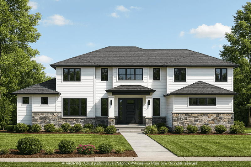 Modern Beach House Plan with 4,338 SF and CAD Designs