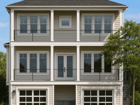 Modern Coastal Home Plan with 3 Floors and Luxurious Layout