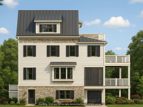 Modern Coastal Home Plan with Architecturally Unique Blueprint Designs