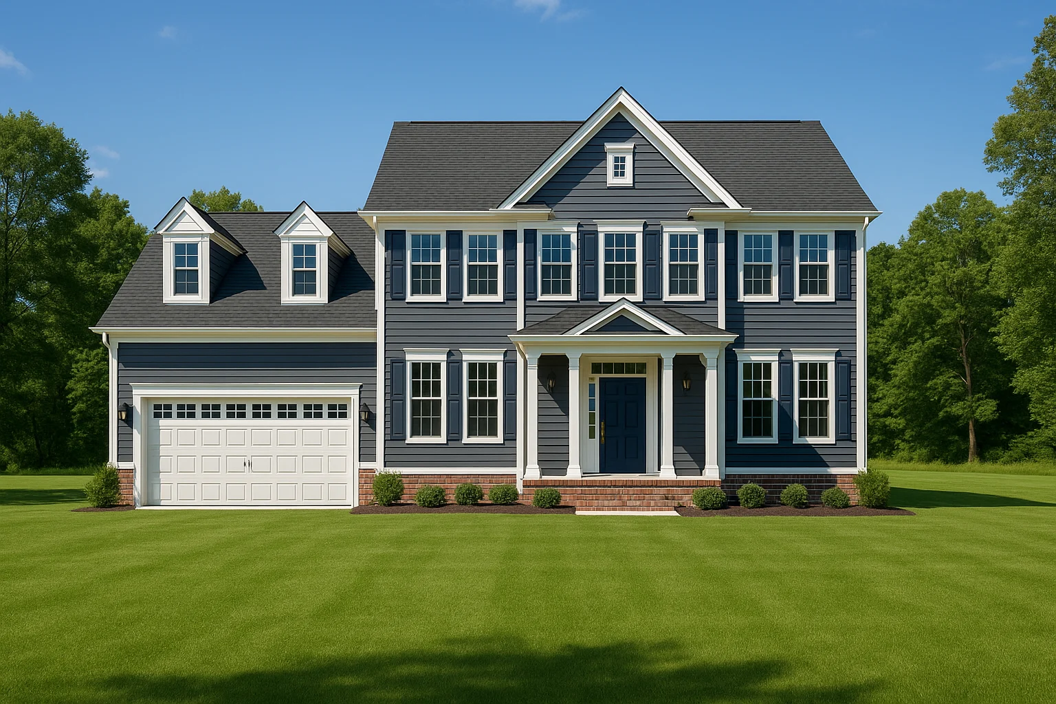 Modern Colonial Home Plan with CAD Designs & Blueprints