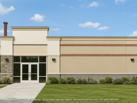 Modern Commercial Building Blueprint with CAD Designs