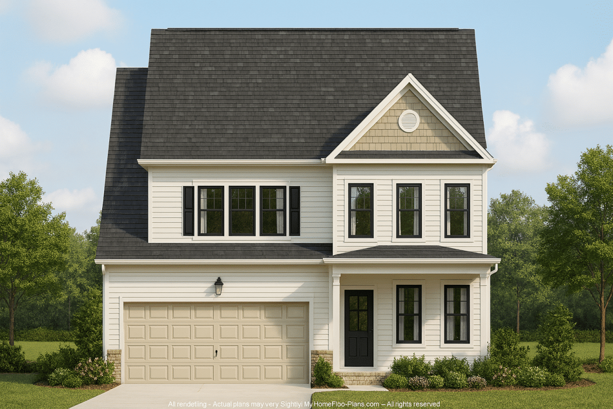 Modern Craftsman 2-Story House Plan with CAD Blueprints