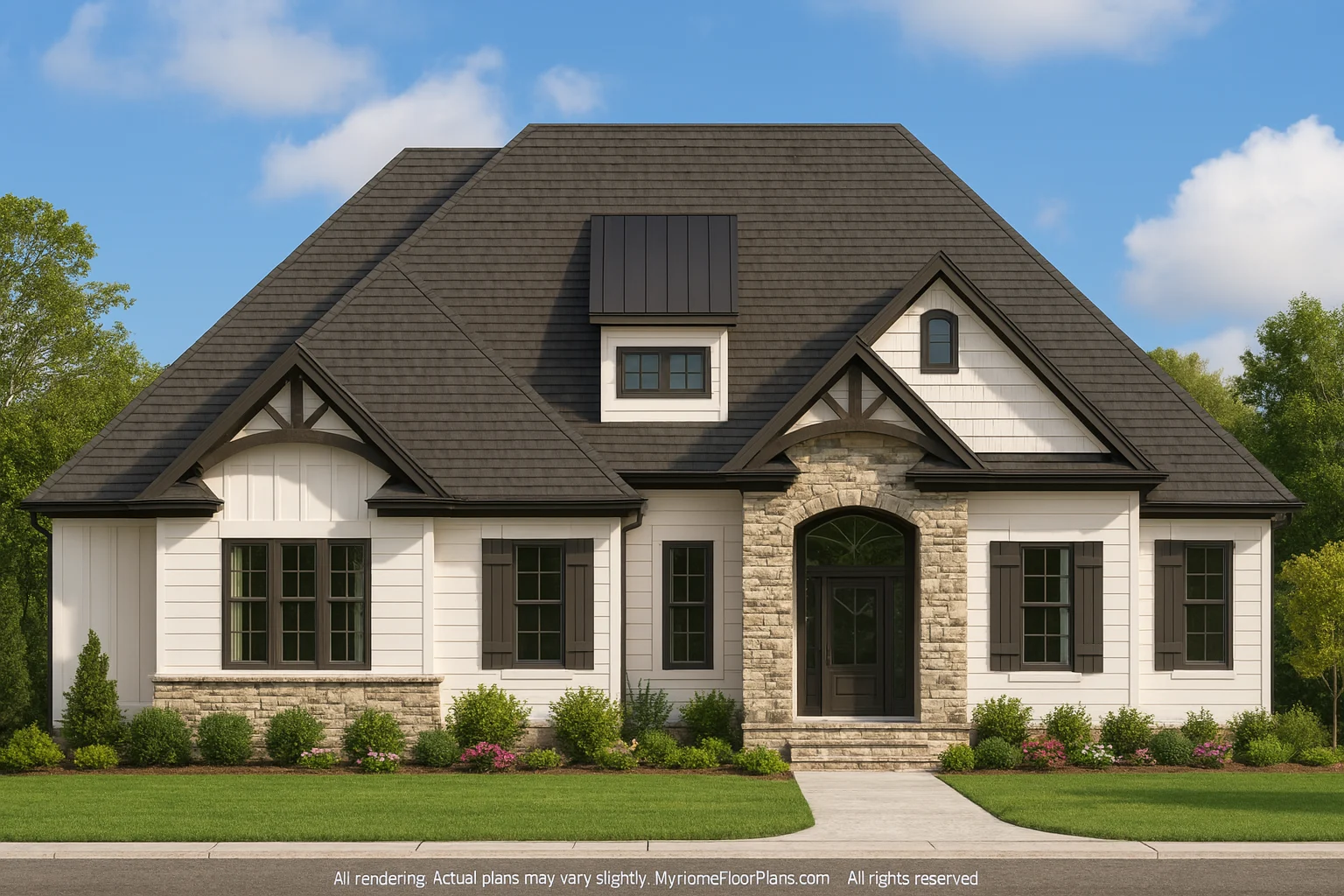 Modern Craftsman Home Blueprint with 2-Story Design and Garage