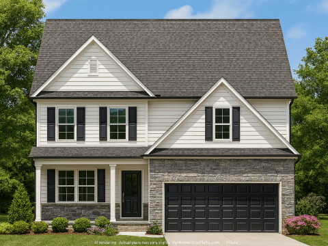 Modern Craftsman Home Floor Plan Blueprint for 2.5 Story Designs