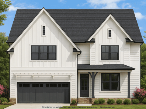 Modern Craftsman Home Plan with 2 Floors & Detailed Blueprint