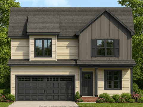 Modern Craftsman Home Plan with 2 Stories & Open Layout