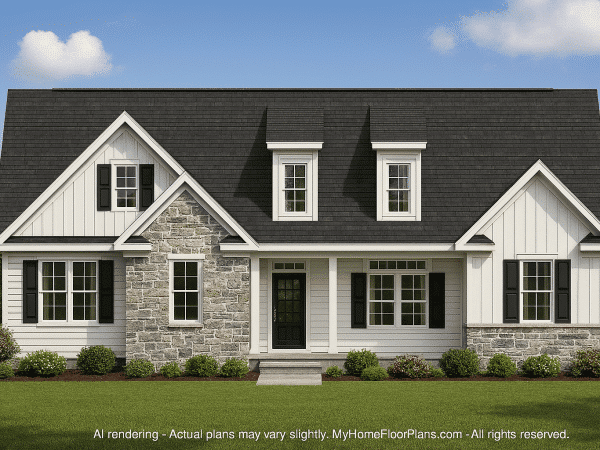 Modern Craftsman Home Plan with 2 Stories & Timeless Appeal