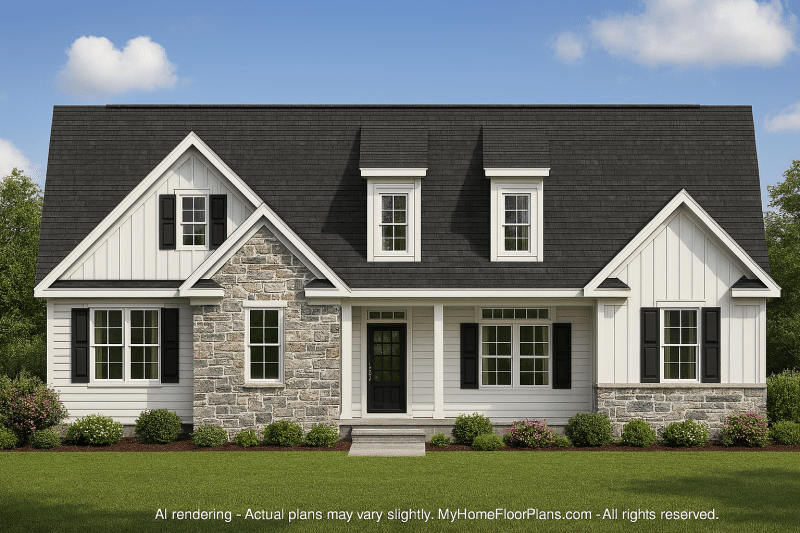Modern Craftsman Home Plan with 2 Stories & Timeless Appeal
