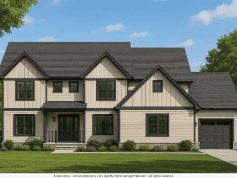 Modern Craftsman Home Plan with 2 Stories and Thoughtful Design