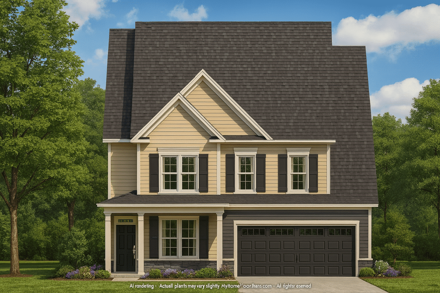 Modern Craftsman Home Plan with 3 Floors and Open Floor Design