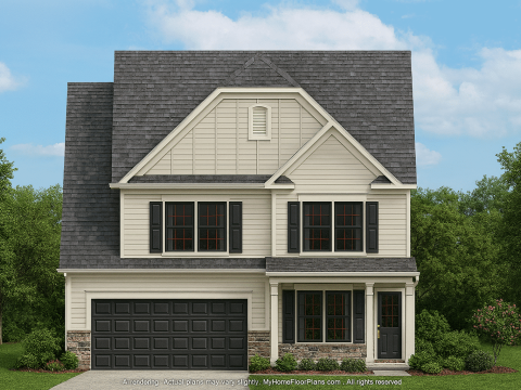 Modern Craftsman Home Plan with 4 Bedrooms, Bonus Room & CAD Blueprints
