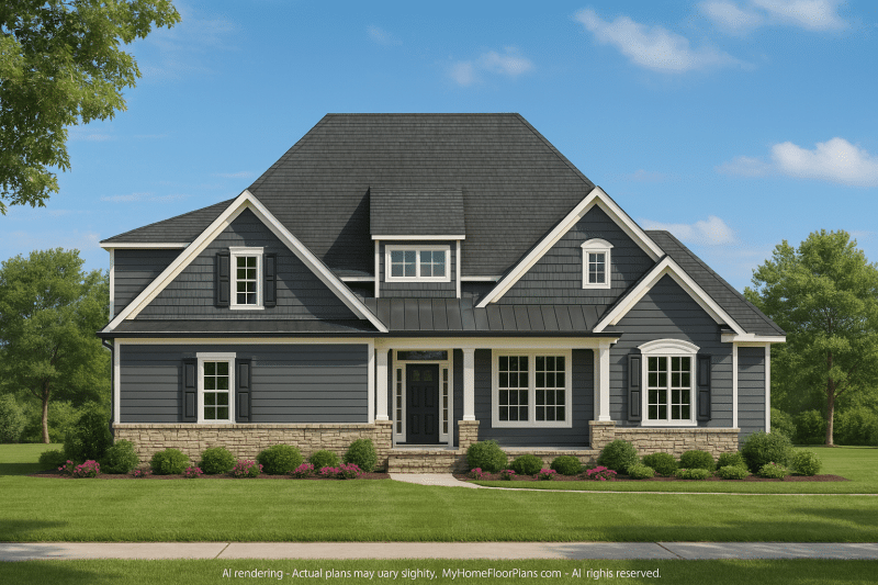 Modern Craftsman Home Plan with CAD Blueprints and Custom Features