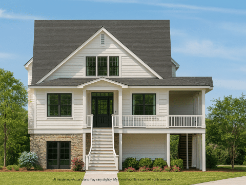 Modern Craftsman Home Plan with Flexible Floor Designs