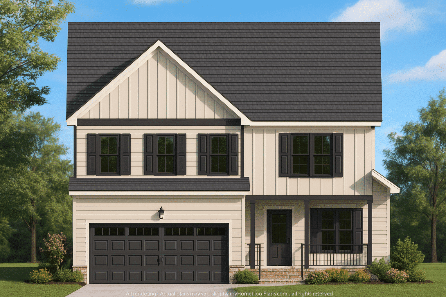 Modern Craftsman Home Plan with Open Floor Plan & CAD Designs