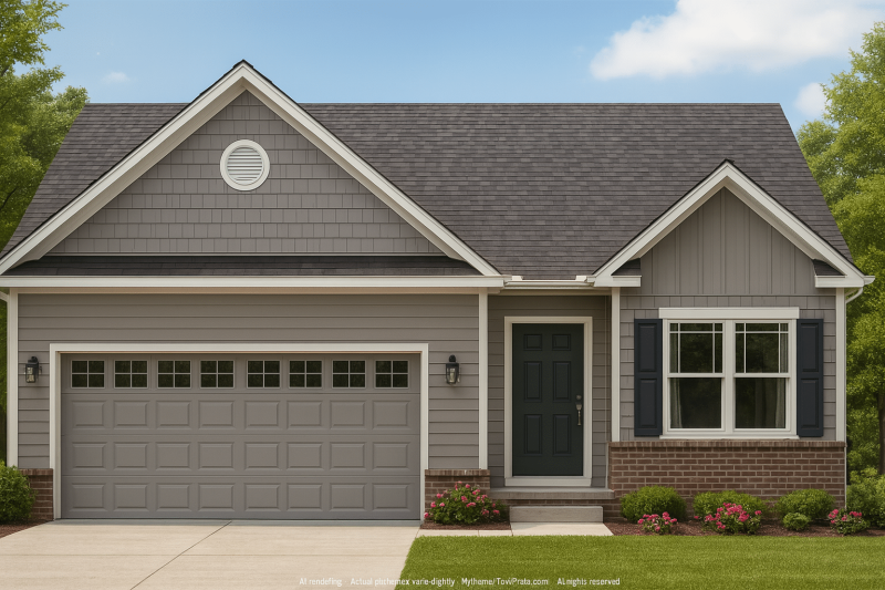 Modern Craftsman Home Plan with Spacious 3 Bedrooms and CAD Blueprint