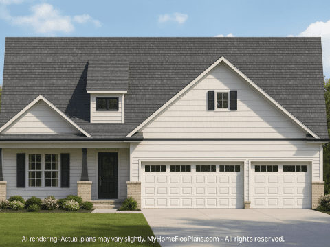 Modern Craftsman Home Plan with Spacious Floor Design