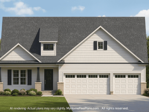Modern Craftsman Home Plan with Spacious Floor Design