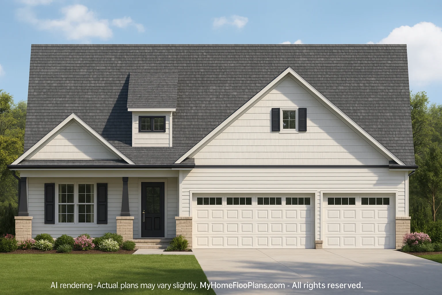 Modern Craftsman Home Plan with Spacious Floor Design