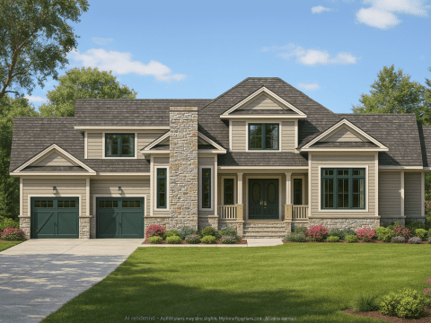 Modern Craftsman Home Plan with Spacious Floor Designs
