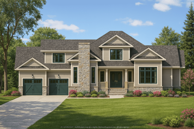Modern Craftsman Home Plan with Spacious Floor Designs