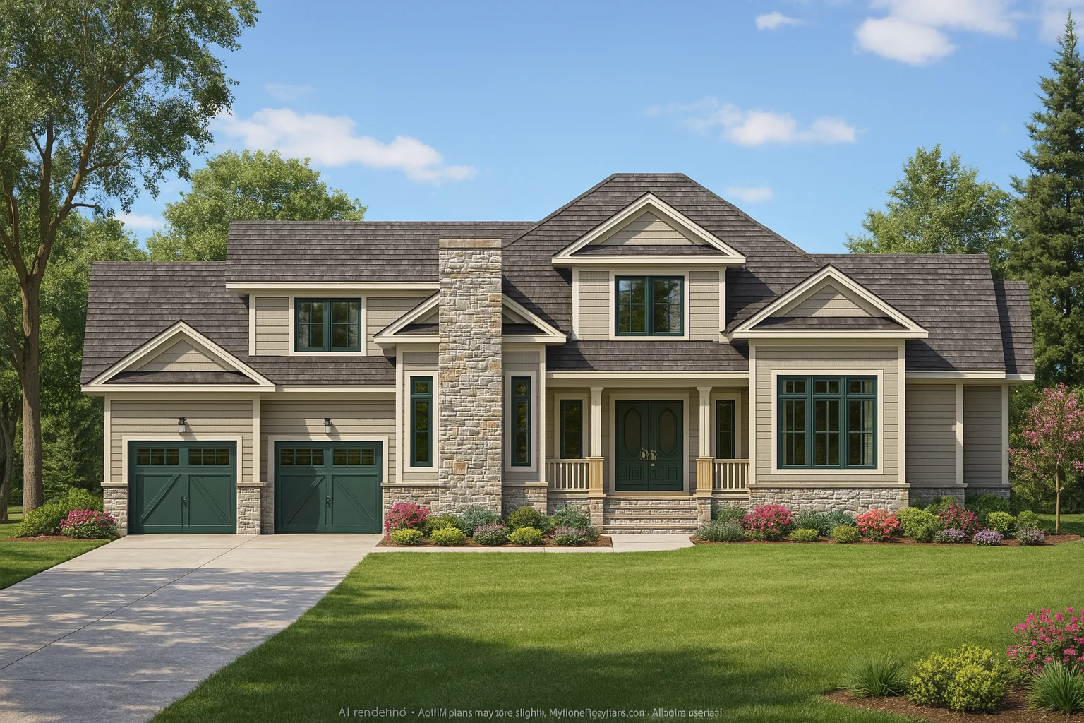 Modern Craftsman Home Plan with Spacious Floor Designs