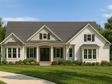 Modern Craftsman Home Plan with Spacious Floor Designs