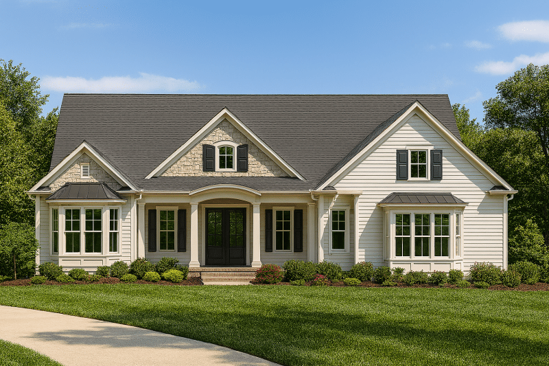 Modern Craftsman Home Plan with Spacious Floor Designs