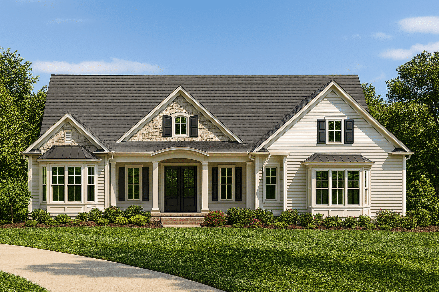 Modern Craftsman Home Plan with Spacious Floor Designs