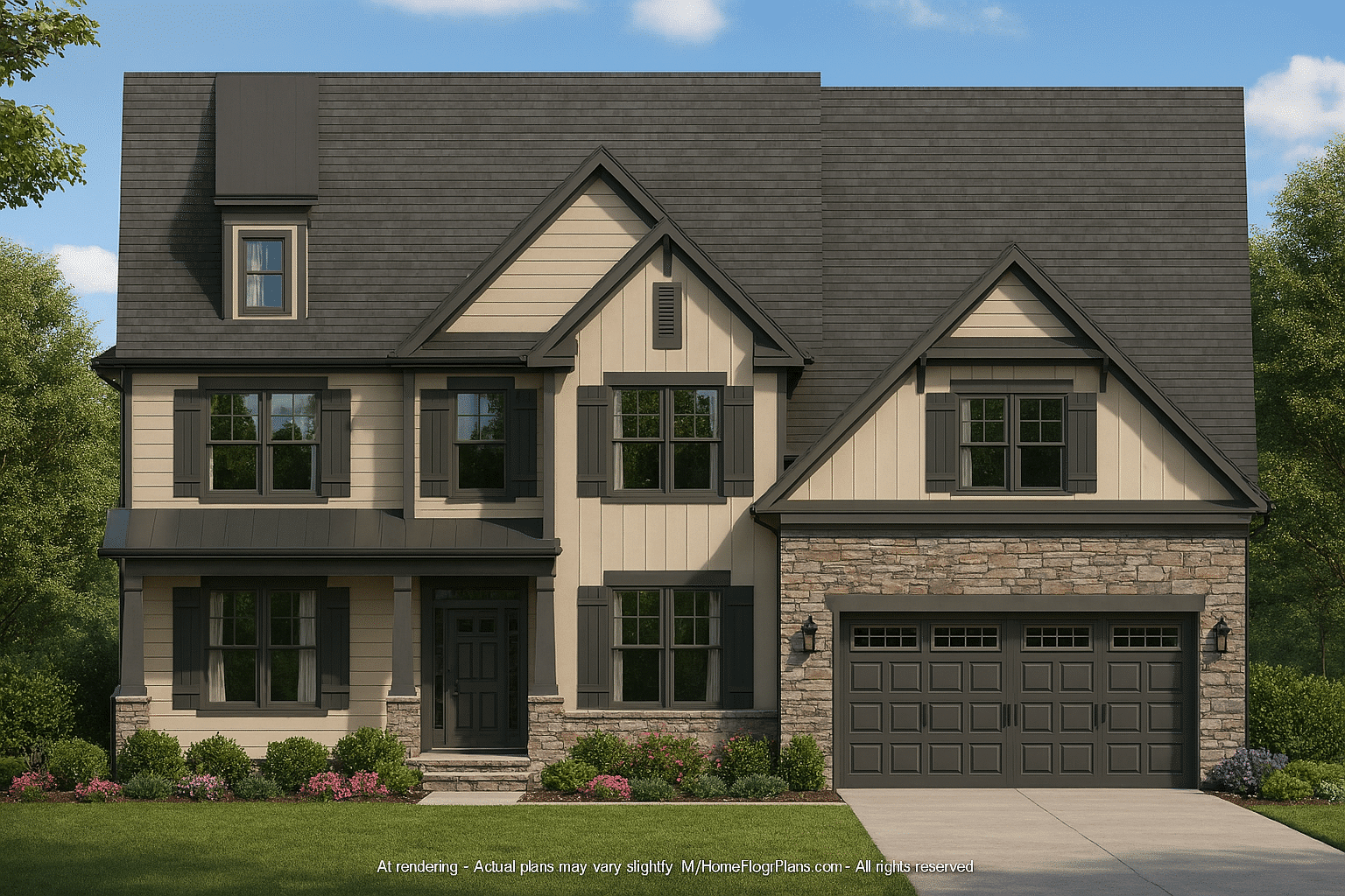 Modern Craftsman Home Plan with Spacious Floor Designs