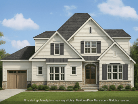 Modern Craftsman Home Plan with Spacious Floor Plan & CAD Designs