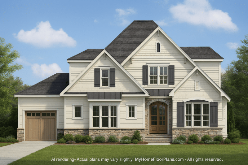 Modern Craftsman Home Plan with Spacious Floor Plan & CAD Designs