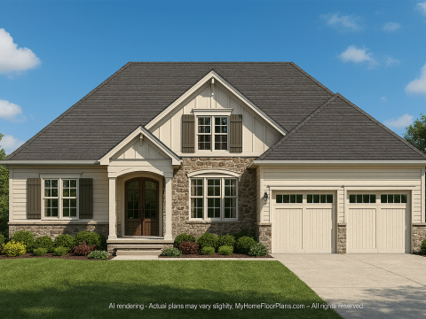 Modern Craftsman Home Plan with Spacious Floor Plans & CAD