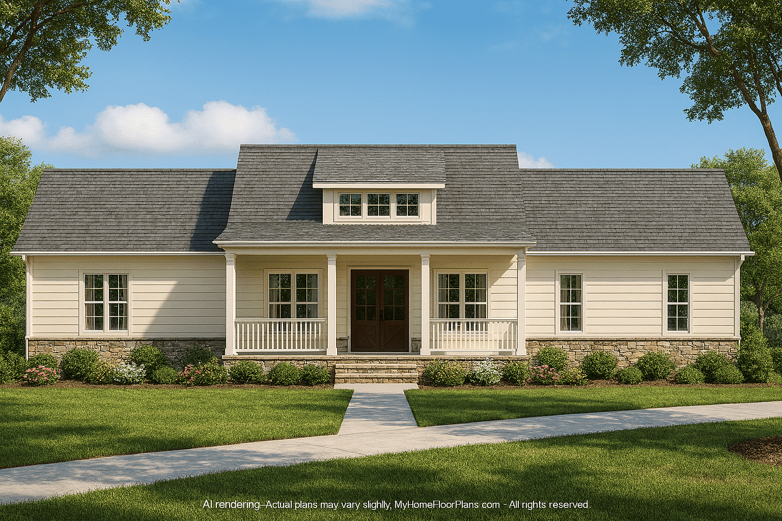 Modern Craftsman Home Plan with Spacious Layout and Bonus Room