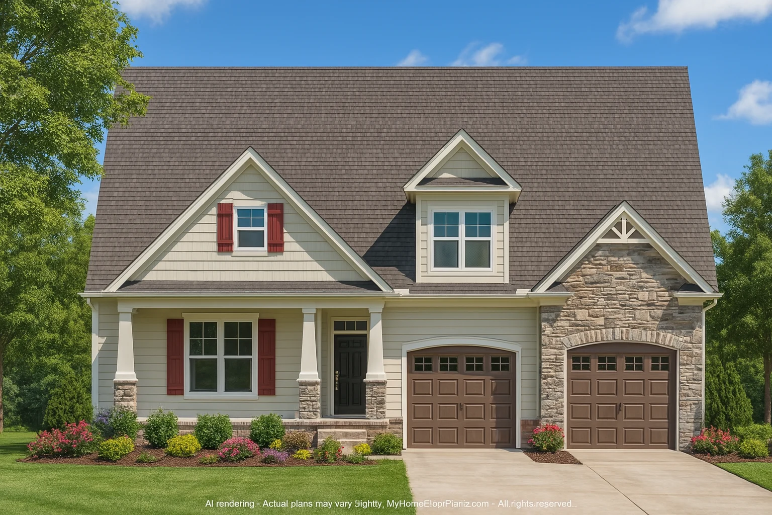Modern Craftsman House Plan with 2,400 Sq. Ft. & Detailed CAD Blueprints