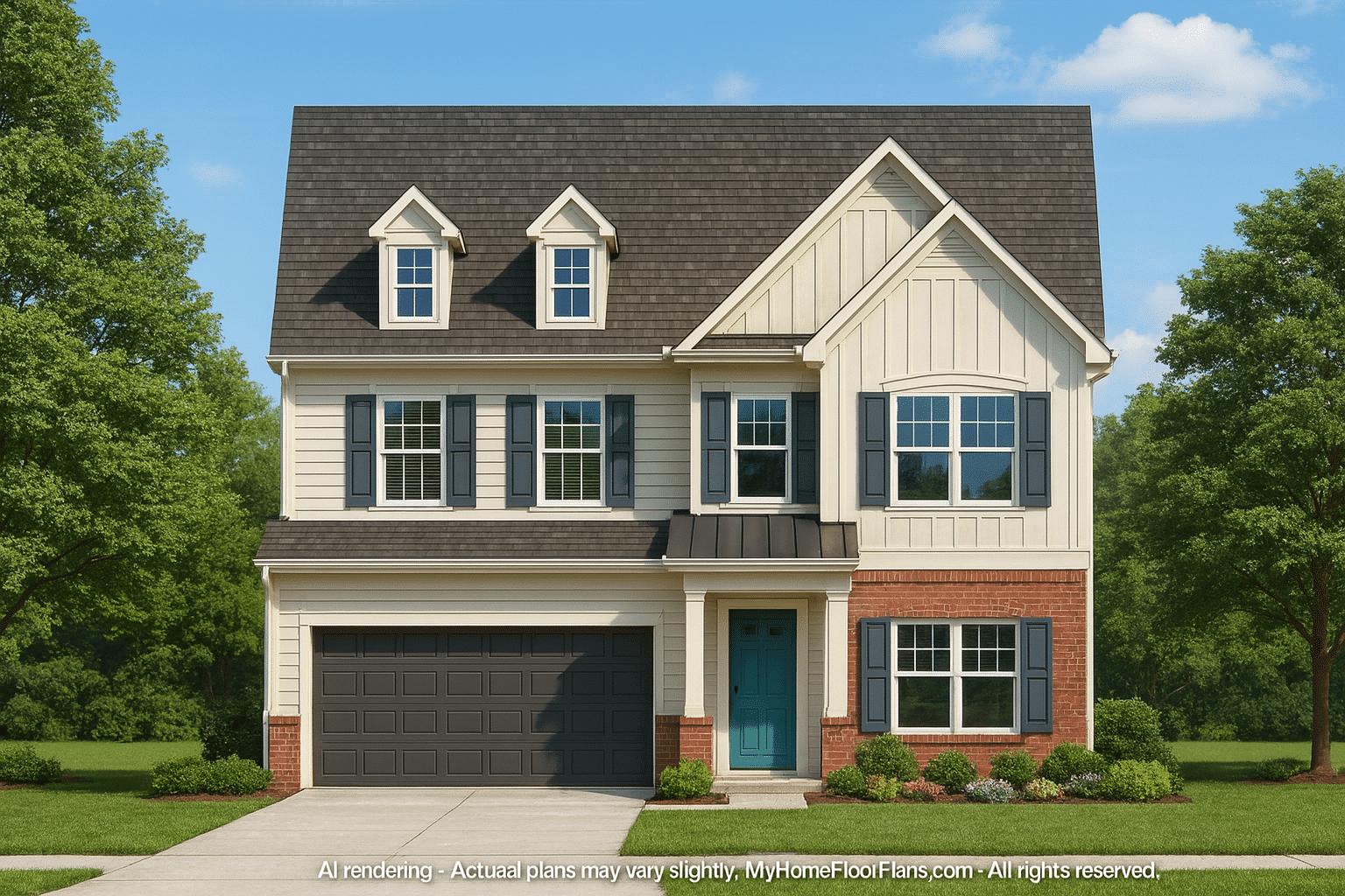 Modern Craftsman House Plan with 4 Bedrooms & 3-Story Layout