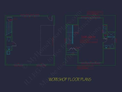 Modern Garage Home Plan with Workshop and Living Space
