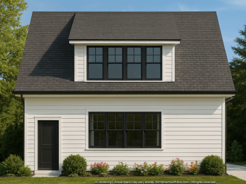 Modern Garage Home Plan with Workshop and Living Space