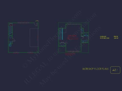 Modern Garage Home Plan with Workshop and Living Space