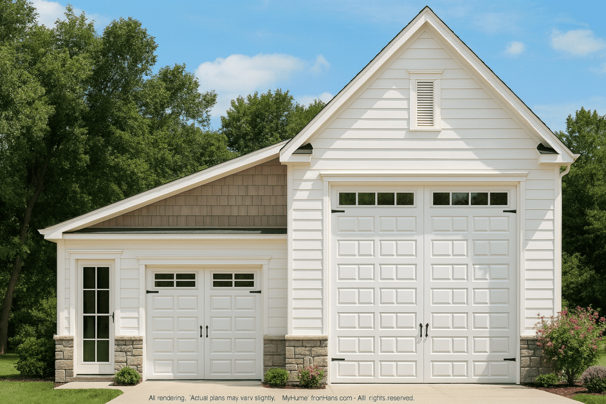 Modern Garage and Workshop Plan with RV Bay and CAD Design