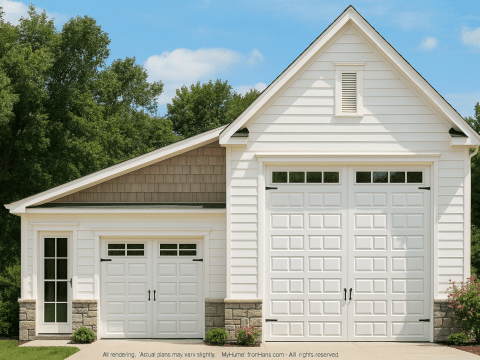 Modern Garage and Workshop Plan with RV Bay and CAD Design