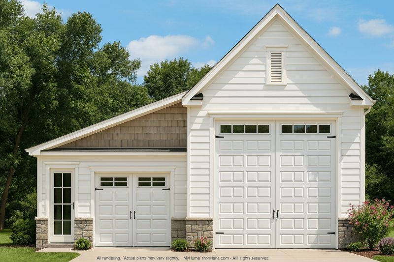 Modern Garage and Workshop Plan with RV Bay and CAD Design