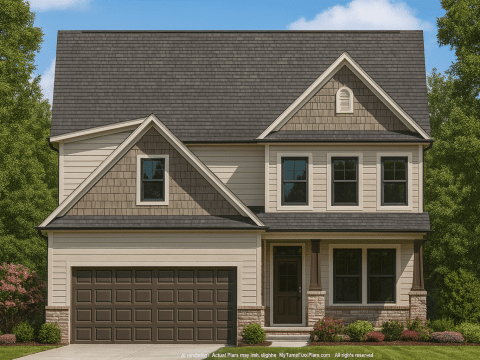 Modern Home Design Blueprint Spacious 2-Story Floor Plan