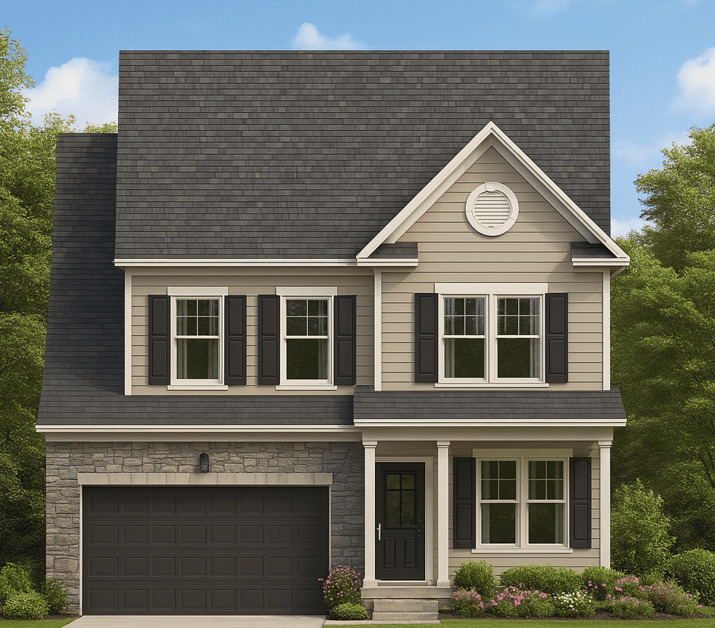 Modern Home Plan with 4 Bedrooms, 2 Stories & CAD Designs