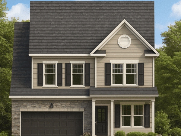 Modern Home Plan with 4 Bedrooms, 2 Stories & CAD Designs