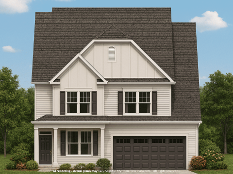 Modern Home Plan with 4 Bedrooms, CAD Blueprint & Open Design