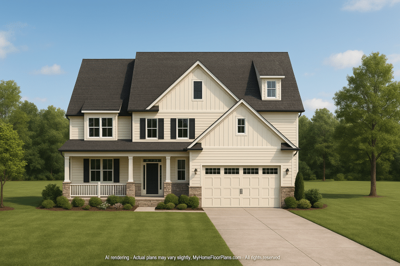 Modern Home Plan with Detailed Floor Designs and CAD Blueprints