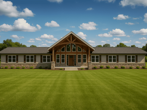 Modern Home Plan with Open Floor Plan and Ranch Design