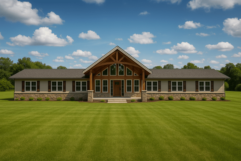 Modern Home Plan with Open Floor Plan and Ranch Design
