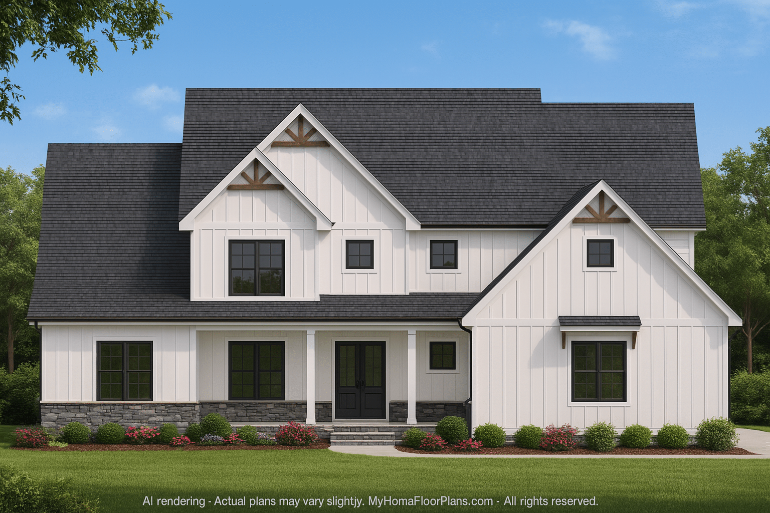 Modern House Floor Plan with CAD Architecture & Covered Outdoor Living