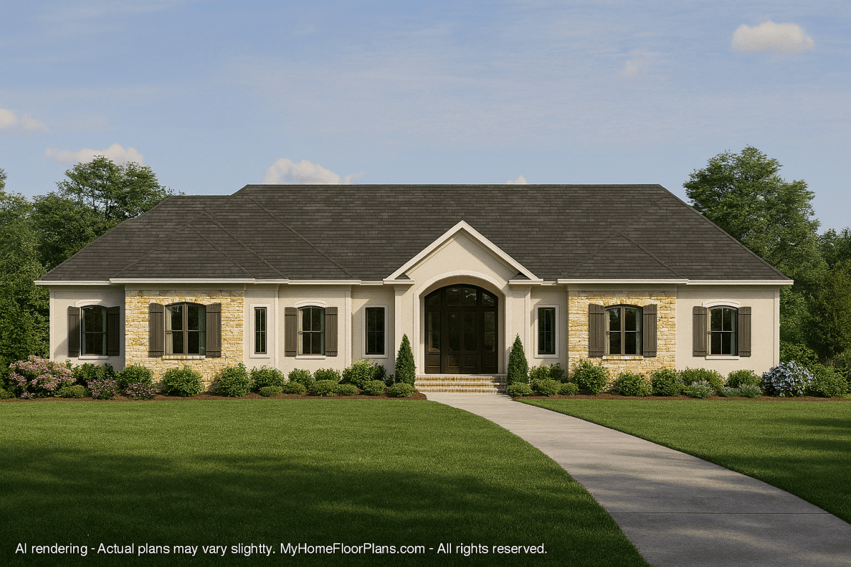 Modern Pool House Floor Plan with CAD Blueprint Designs